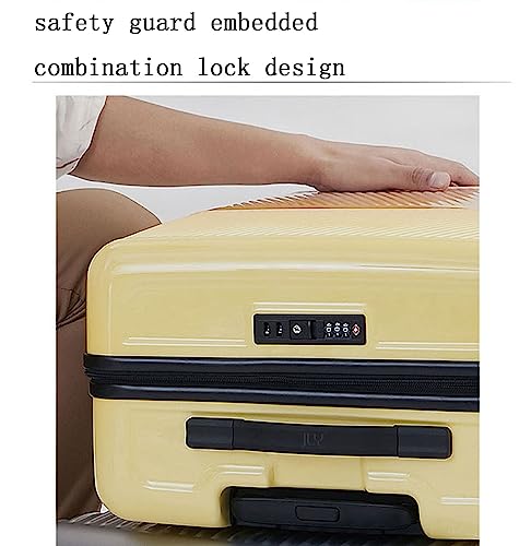 High-Grade Multi-Level Silent Luggage, Stylish, Spacious and Multi-Functional Adjustable, Suitcase, Suitable for Traveling (Yellow 28 inches)2