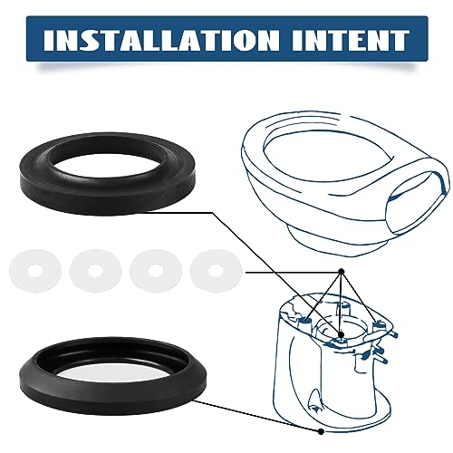 Image of 34120 Waste Ball Seal Compatible with Thetford Style II & Style Plus Toilets, Replacement RV Toilet Seal Kit for Thetford Aqua Magic Style Plus,Style Lite, Style II, Residence