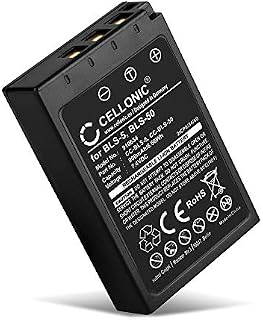 CELLONIC® BLS-5, BLS-50 Battery Replacement for Olympus OM-D E-M10 Mark II III E-M5 Mark III Pen E-PL9 E-PL1 PL10 PL2 PL3 PL5 E-PL6 E-PL7 E-PL8 E-P3 E-PM1 900mAh Camera Spare Backup Power Pack  