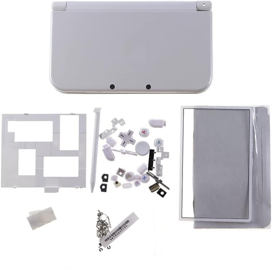Replacement for Nintendo New 3DS XL Game Console Comlplete Housing Shell Case Cover Full Set (White)