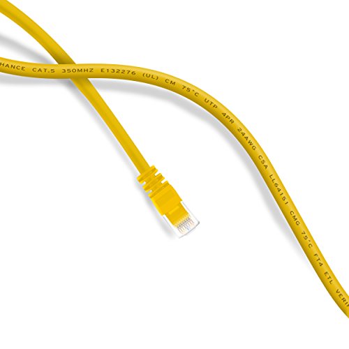 GearIt Cat5e ���� LAN�P�[�u��/�C�[�T�l�b�g�p�b�`�P�[�u�� 45cm 1.5 Feet - Snagless RJ45 Computer LAN Network Cord, �C�G���[ [Lifetime Warranty]