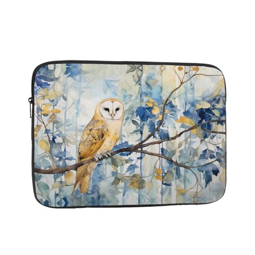 Owl and Violet Laptop Sleeve Case 17 Inch Suitable for Notebook Computer Tablet Traveling Carrying Simple Case