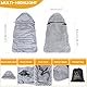 Orzbow Regencover Babytrage,Wasserdicht Babytrage Cover Winter mit Abnehmbare Kapuze mit Kordelzug,Korallenvlies-Futter,Vordertasche, Reißverschluss Unten,für Winter,Frühling,Herbst (Hellgrauer)