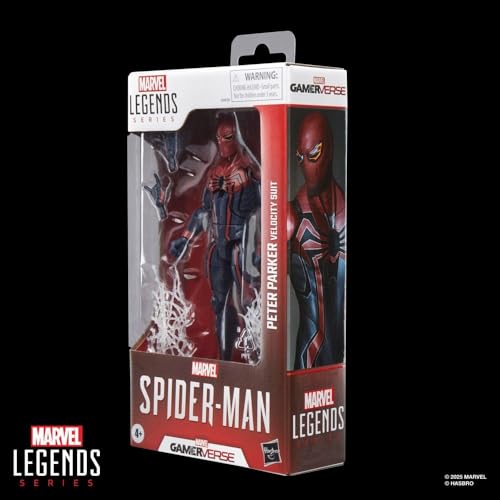 Marvel Legends Series Gamerverse Velocity Suit Peter Parker, Spider-Man Video Game -Inspired Collectible 6 inch Action Figure