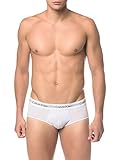 Kit com 3 Cuecas Brief, Calvin Klein, Masculino, Branco/Preto/Cinza, GG
