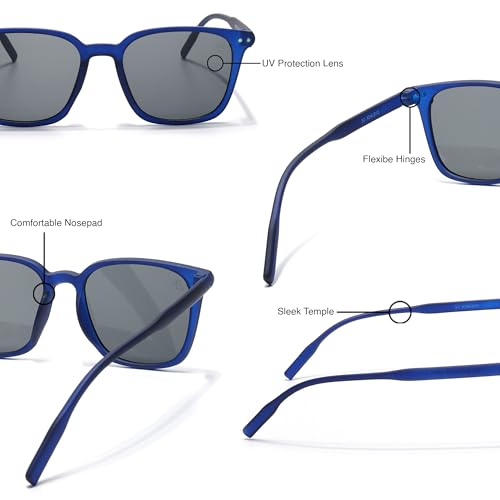 Image of EYEJACK by Voyage UV Protected Square Sunglasses for Men & Women
