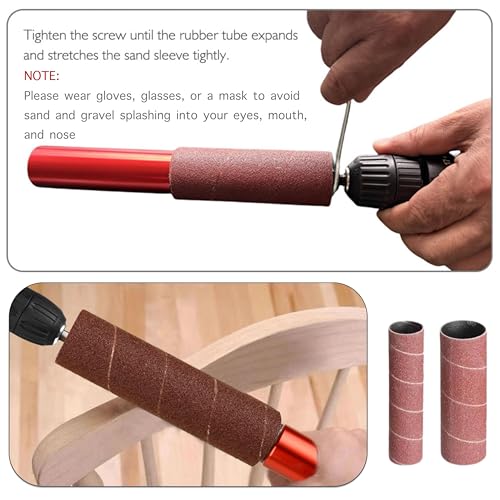 image for Lumirio Spindle Sander Adapter Tool Set, Hand Sanding Drum for Power D