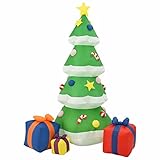  Tidyard Sapin de Noël Gonflable avec LED Décorations de Noël Int/Ext 240 cm