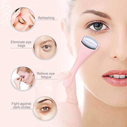 Ice Roller & Scraping Massage Tool 3 Pcs, Stainless Steel Face Roller And Eye Roller Skin Care For Puffiness, Body Muscle Relaxing, Relieve Fine Lines And Wrinkles #TOP2
