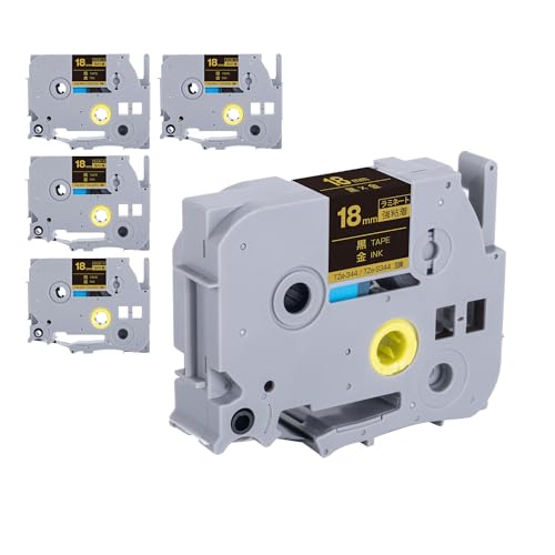 �u���U�[�p �s�[�^�b�` ���~�l�[�g�e�[�v TZe-344 TZe-S344 18mm ���e�[�v ������ ���S�� 5�Z�b�g �݊����x�� �e�[�v�J�[�g���b�W �e�[�v�J�Z�b�g TZe �e�[�v PT-9700PC PT-9800PCN PT-P900W PT-P