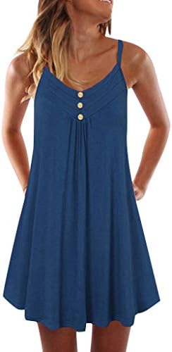Women's Ruched Bodycon Dresses Casual Striped Print Sleeveless Dress Crew Neck Linen Long Dress with Pockets