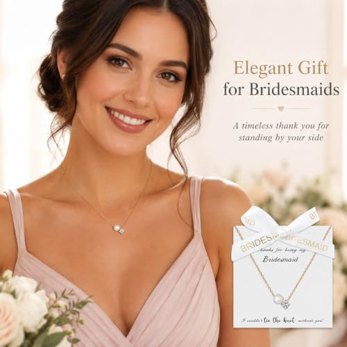 YANCHUN Bridesmaid Gifts for Bridal Party Gifts Bridesmaids Proposal Necklaces for 2/4/6/8 Favors Bridesmaid Dress Jewelry Set by YANCHUN - Used condition - Image 3