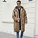 Men's Faux Fur Coat Long Heavyweight Furry Parka Overcoat Winter Fleece Warm Luxury Fur Jackets Thick Thermal Lined Cardigan Outwear Fashion Fluffy Faux Fur Open Front Costume