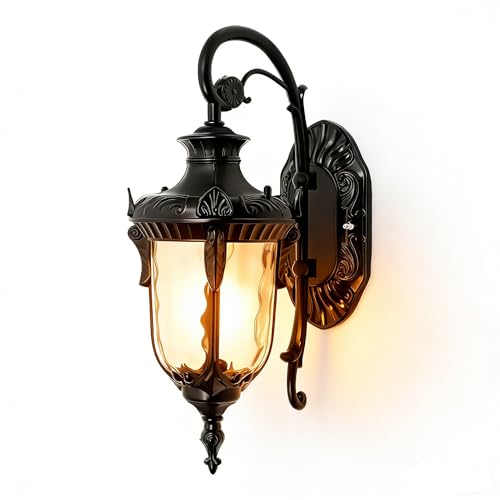 PERFERATE Outdoor Wall Light, Retro Gothic Outside Indoor Wall Lamp