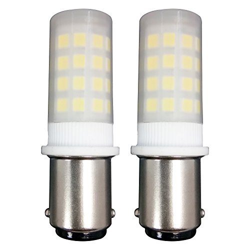 MZMing [2 Unidades] Multiparticulado B15 LED Bulbo 4W Bombillas Nevera - Dimmable 6000K Blanca Fría-Reemplazo de Bombilla Halógena de 40W-Calor bajo Usado para Nevera/Máquina de Fumar/Máquina de Coser