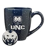 Rico Industries NCAA Northern Colorado Bears Primary Logo Navy 16 oz Team Color Laser Engraved Speckled Ceramic Coffee Mug