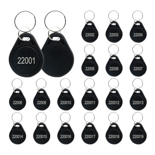 Yuqutum 50 Pcs 26 Bit Proximity Key Fobs Compatable with Prox Key ISOProx 1346 1386 1326 H10301 Format Readers, Works with The Vast Majority of Access Control Systems (50 PCS)