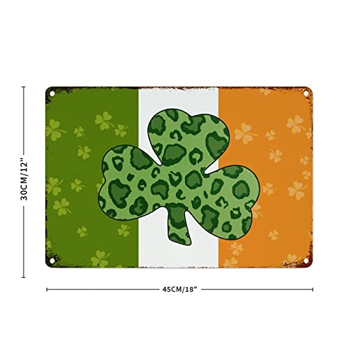Panneau métallique trèfle Irlande St Patrick vert 30x45cm - 2