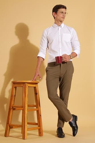 Image of Fyltr Men's Regular Fit Shirt - Full Sleeve | Functional Pocket | Button Down Collar | Formal Shirts for Men