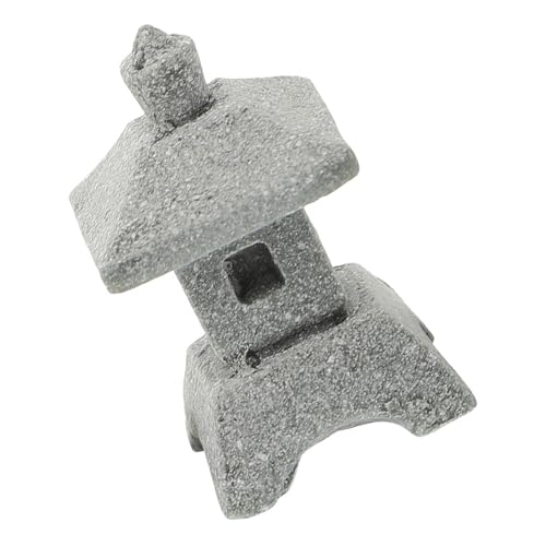 Gadpiparty Miniature Japanese Stone Lantern Statue, Square Pagoda Model for Zen Garden, Asian Garden Figurine Decoration for Indoor and Outdoor Micro Landscape