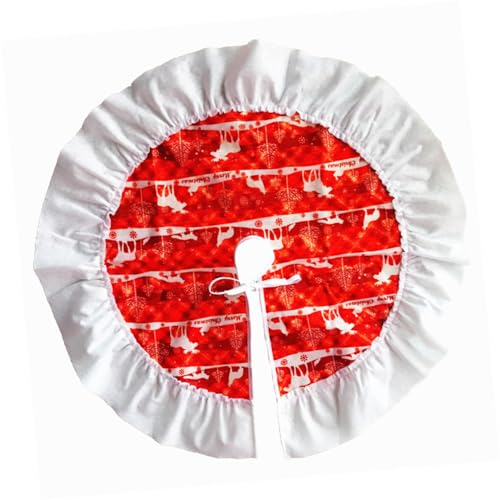 Ciieeo 3 Pecas saia de árvore de natal tapete de serapilheira colar de árvore tapete de árvore de na