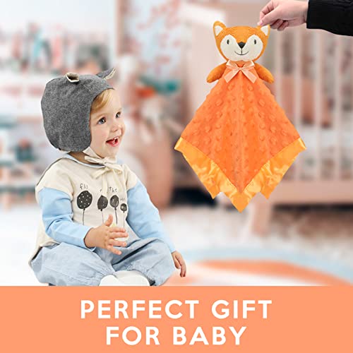 Pro Goleem Fox Security Blanket Orange Soft Baby Lovey Unisex Lovie Baby Gifts For Newborn Toddler 16 Inch #TOP2