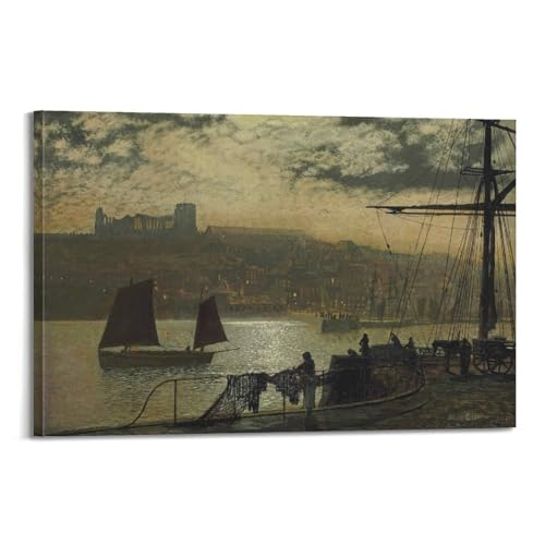 Toile Whitby Abbey Grimshaw poster décoration maison école bureau