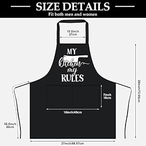 Mepase 4 Pcs Aprons for Women Funny Cooking Apron with 2 Pockets Novelty Kitchenadjustable Aprons Baking Gifts for Mom Wife Sister Aunt Grandma