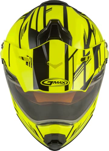 Gmax At-21S Adventure Dual Lens Shield Snow Helmet (Matte Hi-Vis/Black, X-Large) #TOP4