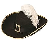  narrenkiste O23320 KW 57 schwarz Herren Musketierhut Mittelalter
