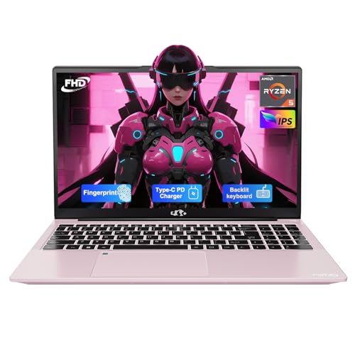 NIMO 15.6'' IPS FHD-Laptop, 16GB RAM 1TB SSD AMD Ryzen 5(Beat i5-1135G7, 4 Cores Up to 3.7GHz) Student Computer with 65W Type-C, 2 Years Warranty, Fingerprint, Backlit Keyboard, BT5.2, Numpad