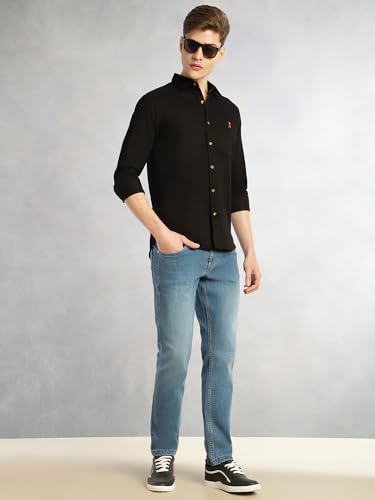 Image of Thomas Scott Men's Slim Fit Stretchable Jeans | Mid-Rise Faded Denim | 5-Pocket Cricket Club Collection