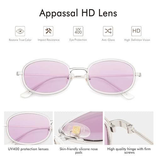 Retro Oval Sunglasses for Women Men Trendy Large Round Y2k Sunnies AP3681
