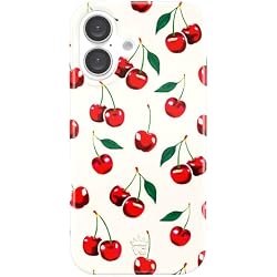 VELVET CAVIAR for iPhone 16 Case Cherry - Compatible with MagSafe [10ft Drop Tested] - Red Cherries