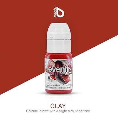 Evenflo Colours Permanent Makeup for Lips, Used for All Permanent Makeup Procedures, Professional Cosmetic Pigment - Clay, 0.5 oz