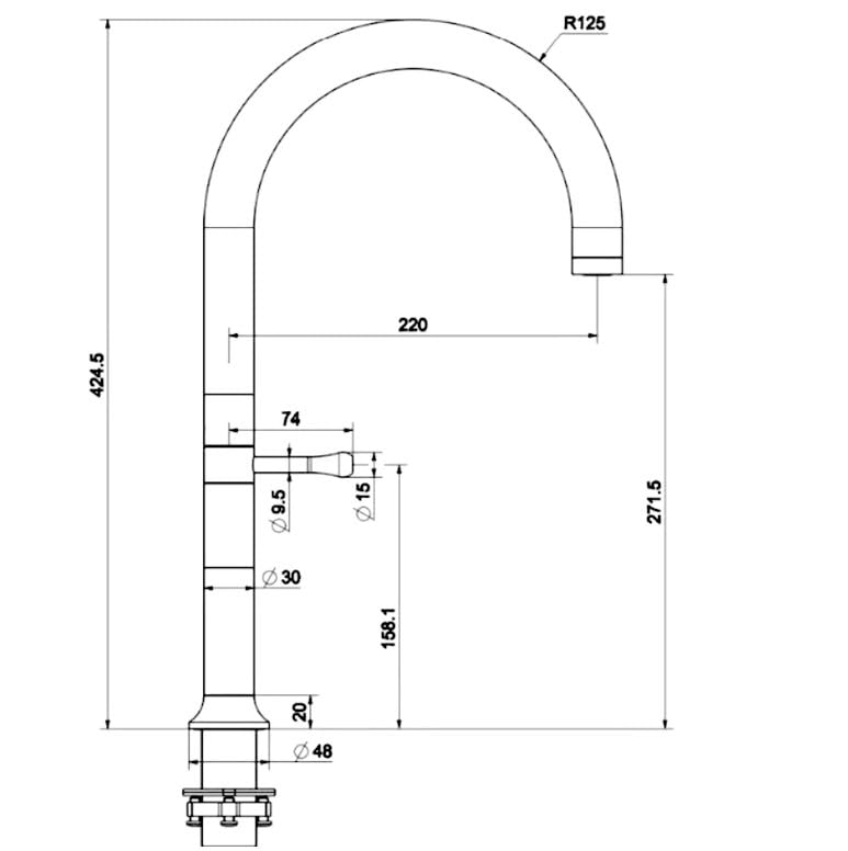 Robinet de cuisine acier inoxydable pivotant doré pour évier - 2
