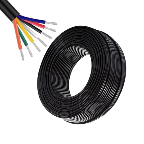 Fil électrique 7 conducteurs 28 AWG câble de raccordement flexible 300V de 9m