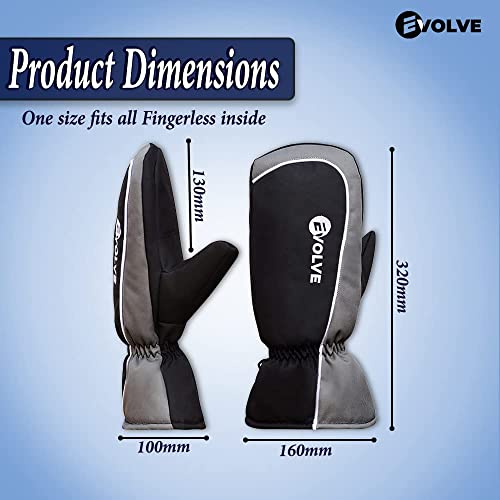 Evolve Winter Golf Gloves Ultra Warm Hipora Membrane With Thermal Inner | Water resistant Windproof Mittens Ideal For Golf/Walking Mitts | Best gloves on Amazon (Grey) - Image 7