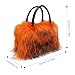 Women's Shoulder Handbags Faux Fur Tote Bag Fluffy Satchel Handbags for Women, Mom, Friends, Bridesmaids (Orange)