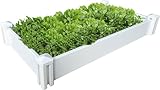 sunny cosy 4' x 2' Vinyl Raised Garden Bed Screwless Planter Box for Gardening...