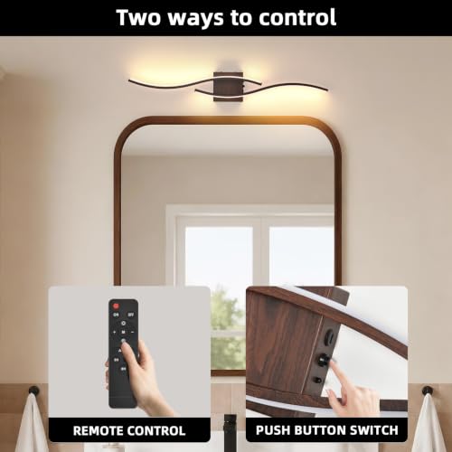 Image of Battery Powered Wall Sconces Set of 2, Walnut 31.4 inch LED Dimmable Wall Sconce with Remote Control /Timer /Memory, USB Rechargeable Wall Lights for Living Room, Bedroom, Hallway Wireless scones Lighting