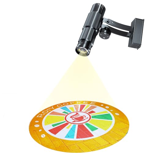 Handimake Custom Logo Projector Lights, Custom GO BO Projectors for Store Business Wall Outdoor, Personalized Logo Lens Waterproof IP67 HD LED for Bar Shop Advertising and Wedding