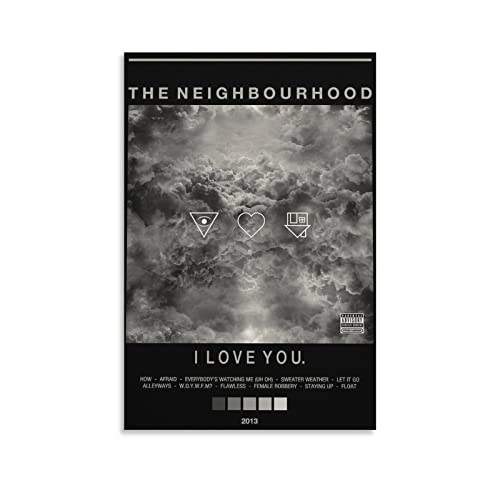 Toile The Neighbourhood I Love You 4 pour salon moderne et cosy