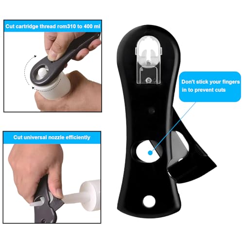 Kartuschen Schneider, Silicone Cartridge Cutter, mit Auswechselbarer Klinge, Nicht Leicht zu Verletzende Hände, für Silikon- und Acrylkartuschendüsen (13 × 4 × 1 cm)