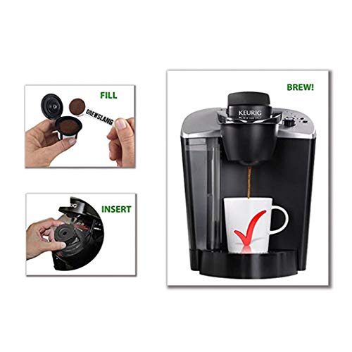 Baoblaze - Pacote com 3 filtros de café KCups reutilizáveis para Keurig 2.0 1.0 K550/K560 - Preto, 4