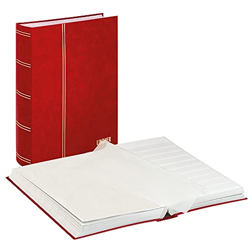 Classeur pour timbres LINDNER anti-poussière album rouge 64 pages