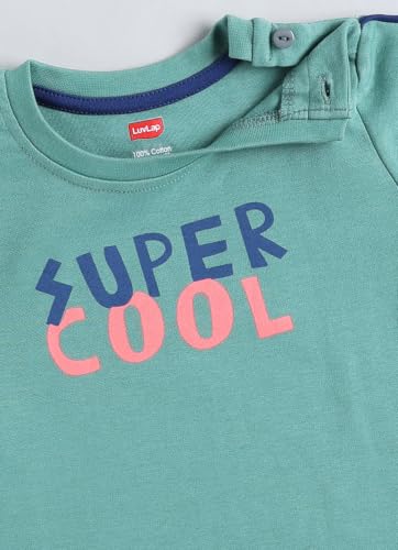 Image of LuvLap Baby Boys Regular Fit 100% Cotton Full Sleeves Boys T-Shirt Set Pack of 2