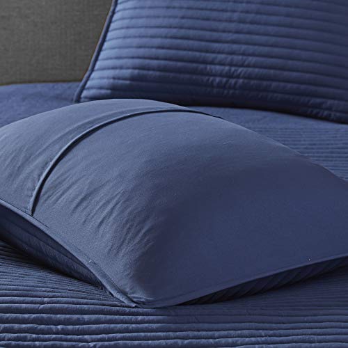 Madison Park Marina Comforter Quilt Combo Set - Modern Luxury Design, All Season Down Alternative Bedding, Matching Shams, Decorative Pillows, King/Cal King(104"x92") Seersucker Blue 8 Piece - Image 17