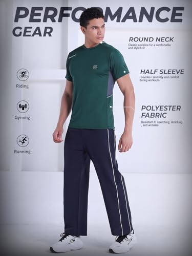 Image of CHKOKKO Gym T Shirts for Men Workout Quick Regular Dry Fit Sports Tshirt for man Breathable Moisture-Wicking Half Sleeve Round Active wear Running Boys T Shirt