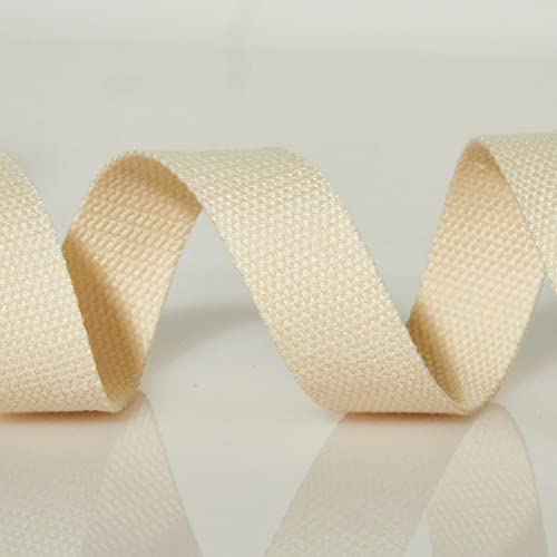 Trimz Cotton Webbing - Ivory - 25mm x 5m - Image 3